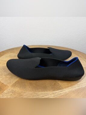 •ROTHYS• The Loafer Black Knit Size 9.5